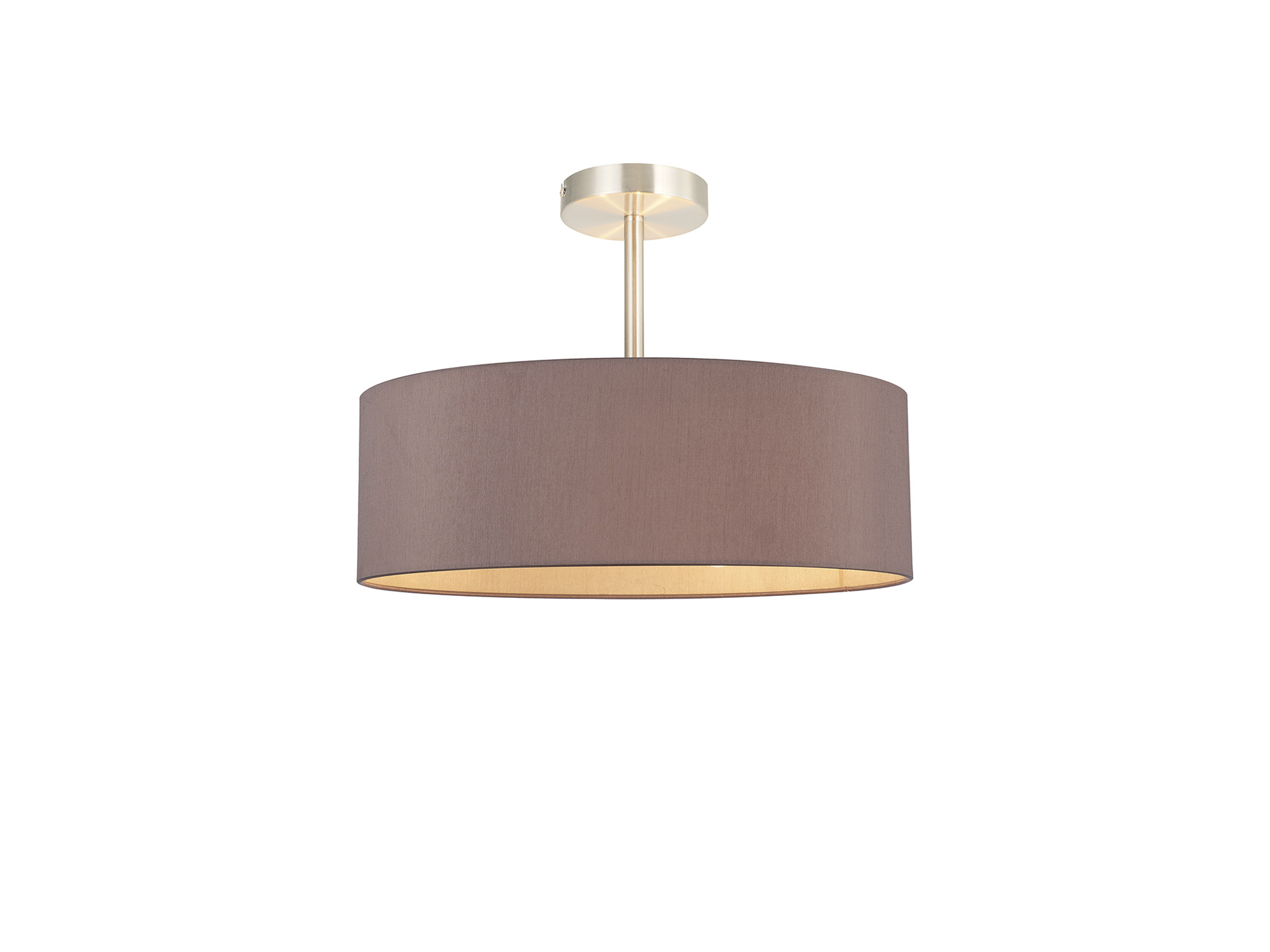 Baymont 45cm Semi Flush 5 Light Satin Nickel, Taupe DK0754  Deco Baymont